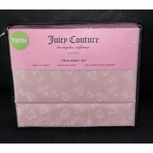 Juicy Couture Twin Sheets Pink Diamonds NEW